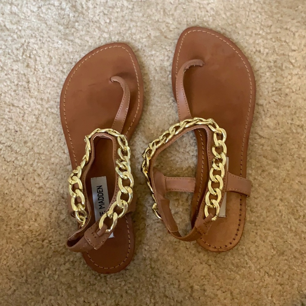 Steve Madden gold chain sandals